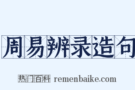 周易辨录造句是什么意思的图片